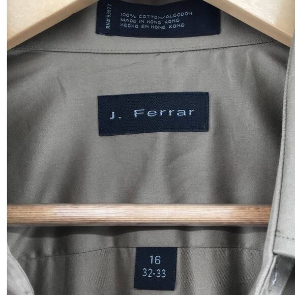 J. Ferrar Men's Luxury Button Up Dress Shirt 16 32-33 NWT - Picture 2 of 7